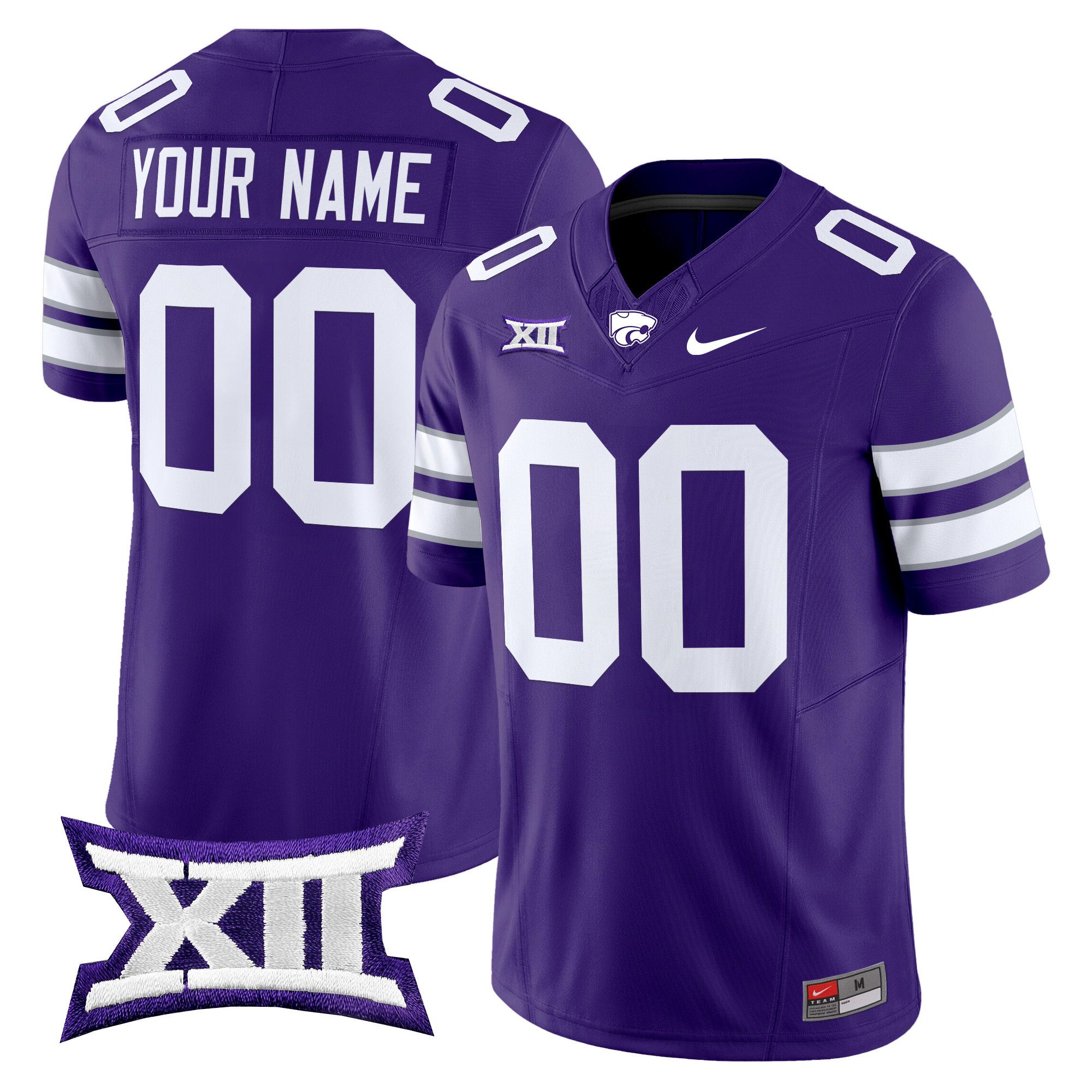 Men Kansas State Wildcats Purple Nike 2024 Vapor Limited Custom NCAA Jersey style 1->customized ncaa jersey->Custom Jersey
